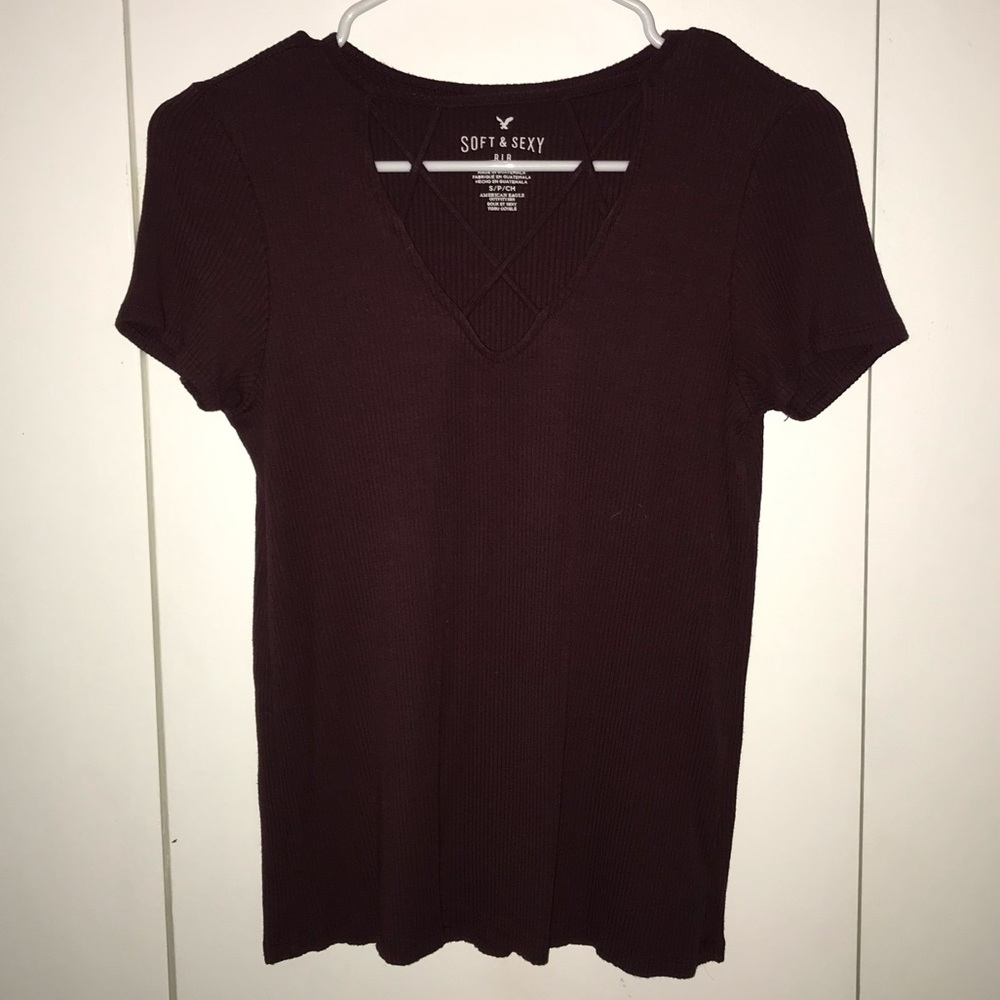 AMERICAN EAGLE Soft and Sexy Ribbed Tee